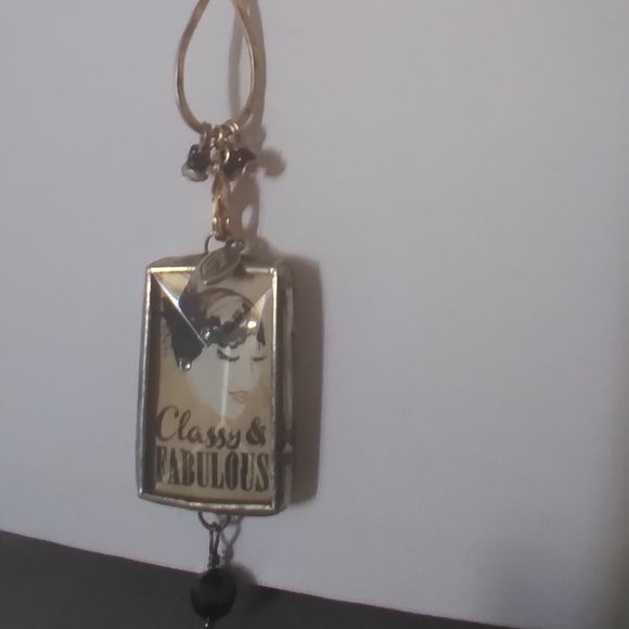 Jewel Kade Necklace with Charm/Pendant "Classy and Fabulous/ 5" - Picture 6 of 9